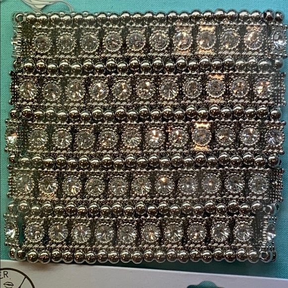 Gold Rhinestone Cuff Bracelet - Picture 3 of 3